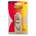 3M 3M FC13BN Scotch Command Adhesive-Mount Metal Hook  Large  Brushed Nickel Finish FC13BN